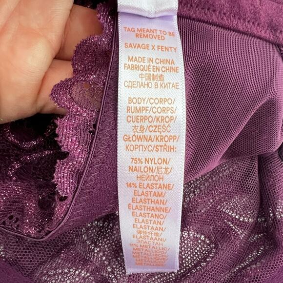 Savage x Fenty Savage Not Sorry Unlined Lace Balconette Bra Sz 42DDD - Picture 6 of 8